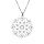 Collier en argent rhodi chane avec pendentif mandala ajour 23mm 40+5cm