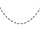 Collier en argent rhodié chaîne avec boules lisses 40+5cm