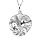 Collier en argent rhodi chane avec pendentif motif monnaie grecque finition antique 40+4cm