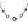 Collier en argent rhodi massif tuuti frutti avec oxydes ronds violets 40+5cm
