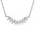 Collier en argent rhodi chane avec navettes d'oxydes blancs 42+3cm