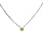 Collier en argent rhodi chane avec pendentif pierre vritable Pridot 3mm 38+5cm