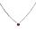 Collier en argent rhodi chane avec pendentif pierre vritable Grenat 3mm 38+5cm