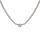 Collier en argent rhodi perles blanches de synthse et 1 oxyde blanc serti 38+4cm