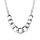 Collier en argent rhodi double chane avec gros maillons gourmette 40+5cm