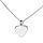 Collier en argent rhodi chane avec pendentif coeur et symbole infini 40+5cm