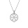 Collier en argent rhodi chane avec pendentif rondelle motif flocon de neige ajour 39+4cm