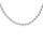 Collier en argent rhodi perles 3mm blanche de synthse longueur 38+4cm