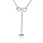 Collier en argent rhodi chane avec motif infini et coeur forme y 42+3cm