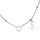 Collier en argent rhodi boules avec 1 coeur et 1 pampille infini 42+3cm