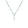 Collier en argent rhodi chane avec boules de couleur turquoise et motif infini 40+5cm