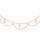 Collier en argent et dorure jaune multirangs avec perles couleur turquoise longueur 40+5cm