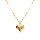 Collier en argent dor chane avec boules et pendentif coeur bomb  42+3cm