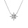 Collier en argent rhodié chaîne avec pendentif fleur avec oxydes blancs sertis 42+3cm Collier en argent rhodié chaîne avec pendentif fleur avec oxydes blancs sertis 42+3cm