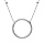 Collier en argent rhodi chane avec pendentif cercle torsad vid 40+5cm