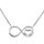 Collier en argent rhodi chane avec pendentif infini et coeur 42+3cm