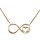 Collier en argent et dorure jaune chaîne avec pendentif infini et coeur 42+3cm
