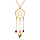 Collier en argent et dorure jaune chane avec pendentif attrape rve et perles rouge 38+5cm