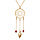 Collier en argent et dorure jaune chaîne avec pendentif attrape rêve et perles rouge 38+5cm