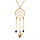 Collier en argent et dorure jaune chane avec pendentif attrape rve et perles bleu fonc 38+5cm