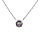 Collier en argent rhodi chane avec pendentif oxyde mystique arc en ciel 4 griffes 42+3cm