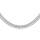 Collier en argent rhodié maille plate 40+4cm