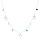 Collier en argent rhodi chane avec pampilles coeurs vids et perles facetes 40+4cm
