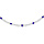 Collier en argent rhodi range perles 3mm blanche de synthse et perles bleues longueur 38+4cm