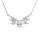 Collier argent rhodi oxydes blancs rglable 42  45cm