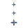 Collier argent rhodié pendentif 3 fleurs verre bleu foncé réglable 40 à 44cm
