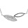 Collier argent rhodi feuille toi et moi vide et pavage oxydes blancs rglable 40  44cm