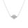 Collier en argent rhodi boule givre - 38+5cm