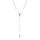 Collier en argent rhodi chapelet boules diamantes - 45+5cm