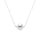 Collier en argent rhodi boule 10mm - 41+3cm