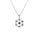 Collier en argent rhodié pendentif chakra 15mm 7 oxydes - 40+5cm Collier en argent rhodié pendentif chakra 15mm 7 oxydes - 40+5cm