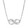 Collier en argent chane avec pendentif symbole infini  graver - longueur 42cm + 3cm de rallonge