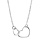 Collier en argent rhodi chane avec pendentif 2 coeurs emmaills - longueur 40cm + 5cm de rallonge