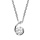 Collier en argent rhodi chane avec pendentif forme escargot avec oxyde blanc au milieu - longueur 40cm + 4cm de rallonge