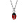 Collier pour enfant en argent chane avec pendentif coccinelle - longueur 36cm + 2cm de rallonge