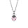 Collier en argent rhodi enfant coccinelle rsine rose - 36+2cm