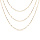 Collier en argent et dorure jaune triple chanes 40/45/50cm