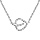 Collier en argent rhodi chane avec pendentif coeur oxydes blancs sertis 38cm + 4cm