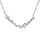 Collier en argent chane mailles 1+1 largeur 2mm avec dcoupe anglaise 2 prnoms - longueur 40cm + 3cm de rallonge