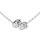 Collier en argent chane maille 1+1 avec dcoupe anglaise 2 initiales stylises - longueur 40cm