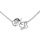 Collier en argent chane maille forat avec dcoupe anglaise 2 initiales stylises - longueur 40cm