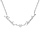 Collier en argent chane mailles 1+1 largeur 2mm avec dcoupe anglaise 2 prnoms spars par un coeur - longueur 40cm + 3cm de rallonge