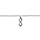 Chaîne de cheville en argent rhodié avec pampille symbole infini - longueur 23cm + 2cm de rallonge