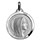 Pendentif mdaille en argent vierge Marie en relief et bord brillant