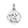 Pendentif mdaille en argent ange et le pourtour brillant