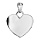 Pendentif en argent coeur arrondi  graver grand modle - plaque prestige